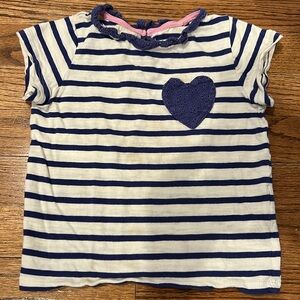 Mini Boden heart t-shirt 2-3Y